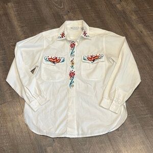 Malcolm & Co button down embroidered shirt